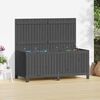 vidaXL Bo&icirc;te de rangement de jardin Gris 147x68x64 cm Bois de pin