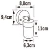 KONSTSMIDE Applique murale Modena r&eacute;glable 1x7 W Acier inoxydable