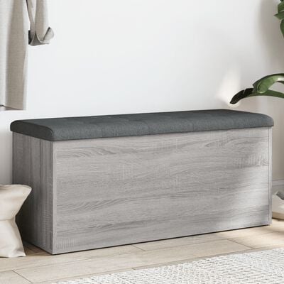 vidaXL Banc de rangement sonoma gris 102x42x45 cm bois d'ingénierie