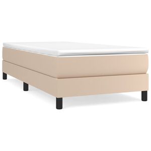 vidaXL Sommier &agrave; lattes de lit avec matelas Cappuccino 90x200 cm