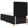 vidaXL Lit &agrave; ressort LED avec matelas Noir 100 x 200 cm tissu