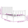 vidaXL Cadre de lit sans matelas 100x200 cm bois massif de pin