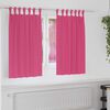 vidaXL Rideaux occultants avec anneaux 2 pcs Rose vif 140 x 140 cm