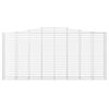 vidaXL Paniers &agrave; gabions arqu&eacute;s 5 pcs 400x50x180/200 cm Fer galvanis&eacute;