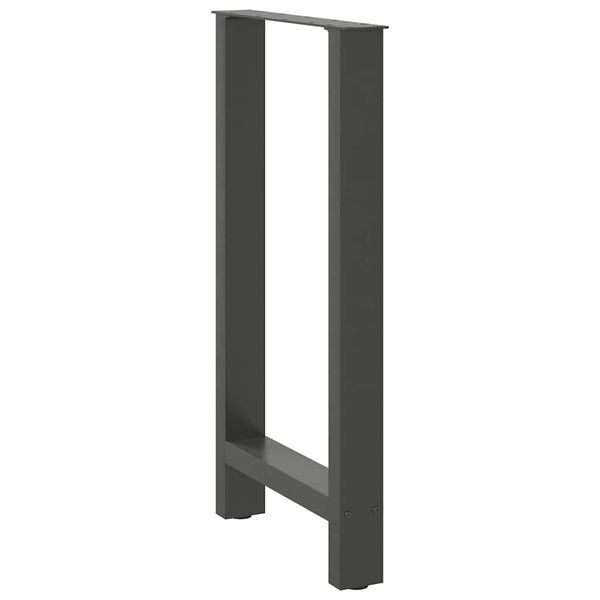 vidaXL Pieds de table de bar Anthracite 2 pi&egrave;ces 40 x (90-91) cm Acier
