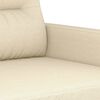 vidaXL Fauteuil Cr&egrave;me 60 cm Tissu
