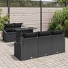 vidaXL Ensemble de canapé de jardin avec stockage 6 pcs Noir polyrotin