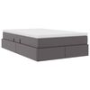 vidaXL Lit avec rangement et matelas Gris 120 x 190 cm Simili cuir