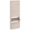vidaXL Meuble &agrave; chaussures en bois avec 5 compartiments Aspect ch&ecirc;ne