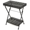 vidaXL Table &agrave; th&eacute; pliante Style vintage M&eacute;tal 58 x 35 x 72 cm Noir