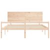vidaXL Lit pour personne &acirc;g&eacute;e et t&ecirc;te de lit 200x200 cm bois massif