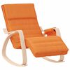 vidaXL Chaise &agrave; bascule Jaune fonc&eacute; Tissu