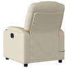 vidaXL Fauteuil de massage inclinable crème similicuir
