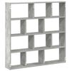 vidaXL &Eacute;tag&egrave;re cube murale 12 compartiments gris b&eacute;ton bois ing&eacute;nierie