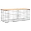 vidaXL Banc de jardin design de gabion 103x44x42 cm bois massif de pin