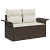 vidaXL Ensemble de canap&eacute; de jardin 8 pcs Marron Poly rotin