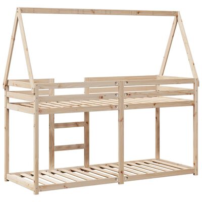 vidaXL Lit superposé sans matelas 90x200 cm bois de pin massif