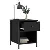 vidaXL Table de chevet noir 40x42x50 cm bois d&rsquo;ing&eacute;nierie