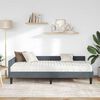 vidaXL Cadre de lit d'angle avec matelas Autre 2 pcs Gris Velours