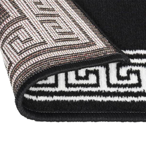 vidaXL Tapis BCF Noir avec motif 100x400 cm