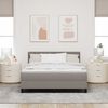 vidaXL Lit &agrave; ressorts avec matelas Taupe 140 x 190 cm tissu