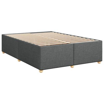 vidaXL Cadre de lit sans matelas gris foncé 140x200 cm tissu