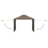 vidaXL Belvédère et double toits étentus 3x3x2,75 m Taupe 180g/m²