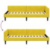 vidaXL Cadre de lit d'angle Jaune 90 cm x 200 cm VeloursetContreplaqu&eacute;
