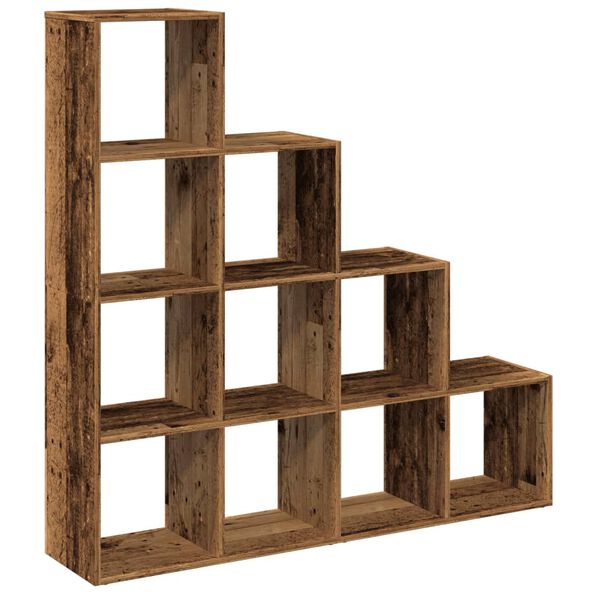 vidaXL &Eacute;tag&egrave;re s&eacute;paratrice de pi&egrave;ce &agrave; 4 niveaux vieux bois