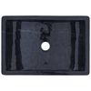 vidaXL Armoire de toilette Teck solide avec lavabos en marbre Noir