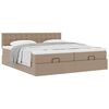 VidaXL Cadre de lit ottoman et matelas cappuccino 200x200cm similicuir