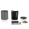 LECHUZA Jardini&egrave;re TRENDCOVER 32 Felt ALL-IN-ONE Gris fonc&eacute;