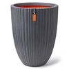 Capi Pot &agrave; fleurs Urban Tube bas &eacute;l&eacute;gant 46x58 cm Gris fonc&eacute;