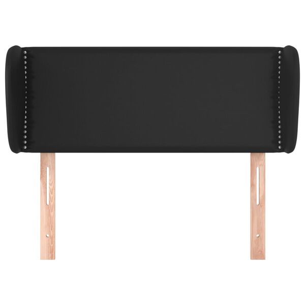 vidaXL T&ecirc;te de lit avec oreilles Noir 103x23x78/88 cm Similicuir
