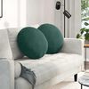 vidaXL Coussins de si&egrave;ge 2 pcs Vert fonc&eacute; &Oslash; 40 x 13 cm Velours