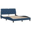 vidaXL Cadre de lit sans matelas bleu 140x190 cm tissu