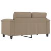 vidaXL Canap&eacute; &agrave; 2 places Taupe 120 cm Tissu microfibre