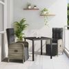 vidaXL Ensemble de salle &agrave; manger pour jardin 3 pcs Gris polyrotin