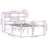 vidaXL Lit biblioth&egrave;que sans matelas cire marron 120x200cm bois massif