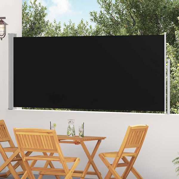 vidaXL Auvent lat&eacute;ral r&eacute;tractable 120 x 300 cm Noir