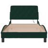 vidaXL Cadre de lit avec LED sans matelas vert fonc&eacute; 100x200cm velours