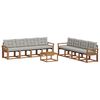 vidaXL Ensemble de canap&eacute;s d'ext&eacute;rieur 9 pcs Gris Naturel et Clair
