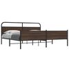 vidaXL Cadre de lit en m&eacute;tal sans matelas ch&ecirc;ne marron 183x213 cm