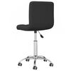 vidaXL Chaise pivotante de salle &agrave; manger Noir Tissu