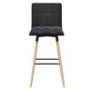 vidaXL Tabourets de bar lot de 2 noir tissu