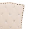 vidaXL Lit avec matelas Beige Tissu 180x200 cm