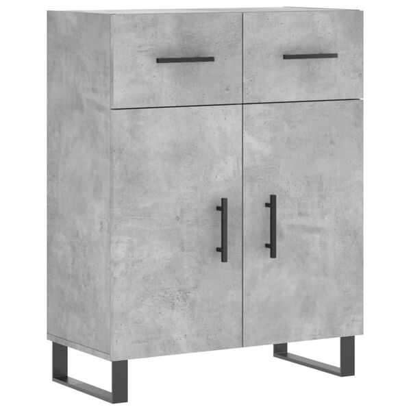 vidaXL Buffet gris b&eacute;ton 69,5x34x90 cm bois d'ing&eacute;nierie