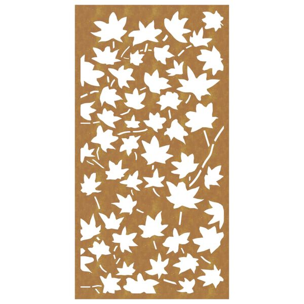 vidaXL Décoration murale jardin 105x55 cm acier corten design feuille