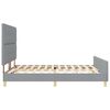 vidaXL Cadre de lit avec t&ecirc;te de lit Gris clair 180 x 200 cm tissu