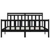 vidaXL Cadre de lit sans matelas noir bois massif de pin 200x200 cm